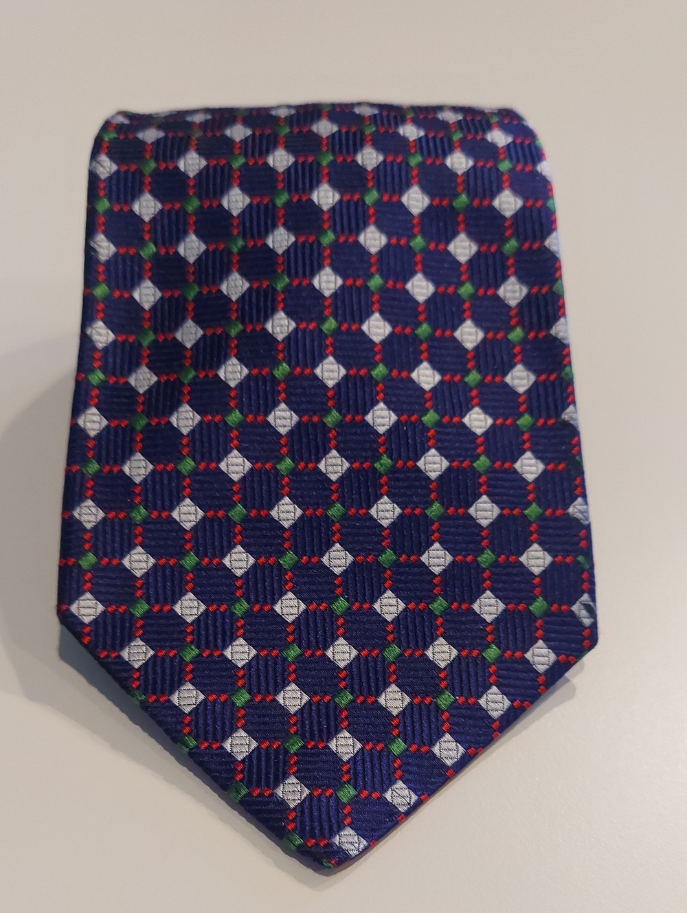 Countess Mara Classic Navy Geometric Silk Men's Tie